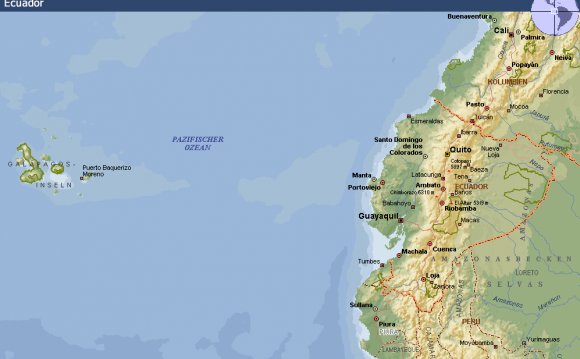 Ecuador and Galapagos Map