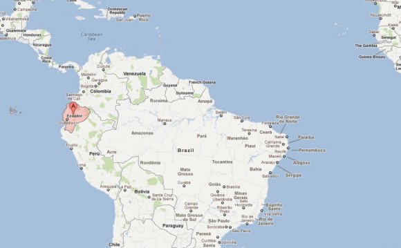 Map of Ecuador South America